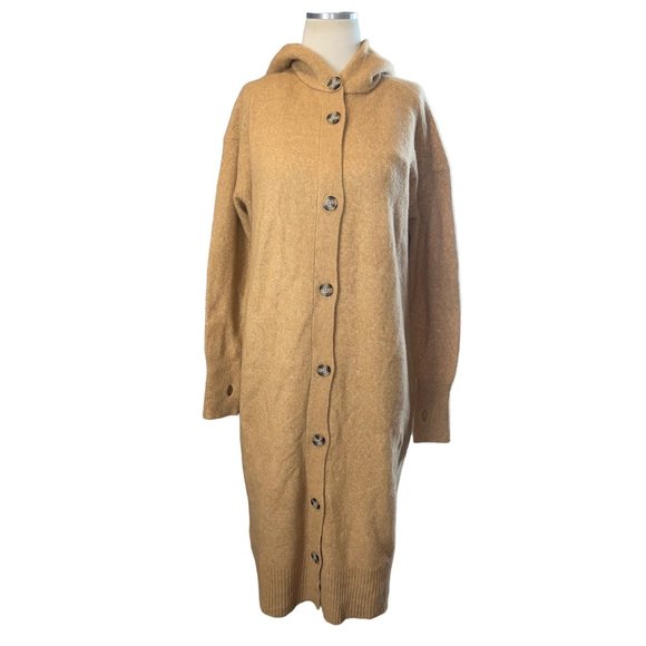 Everlane The Cozy Stretch Duster Cardigan in Camel Medium New Womens Sweater - Picture 4 of 16